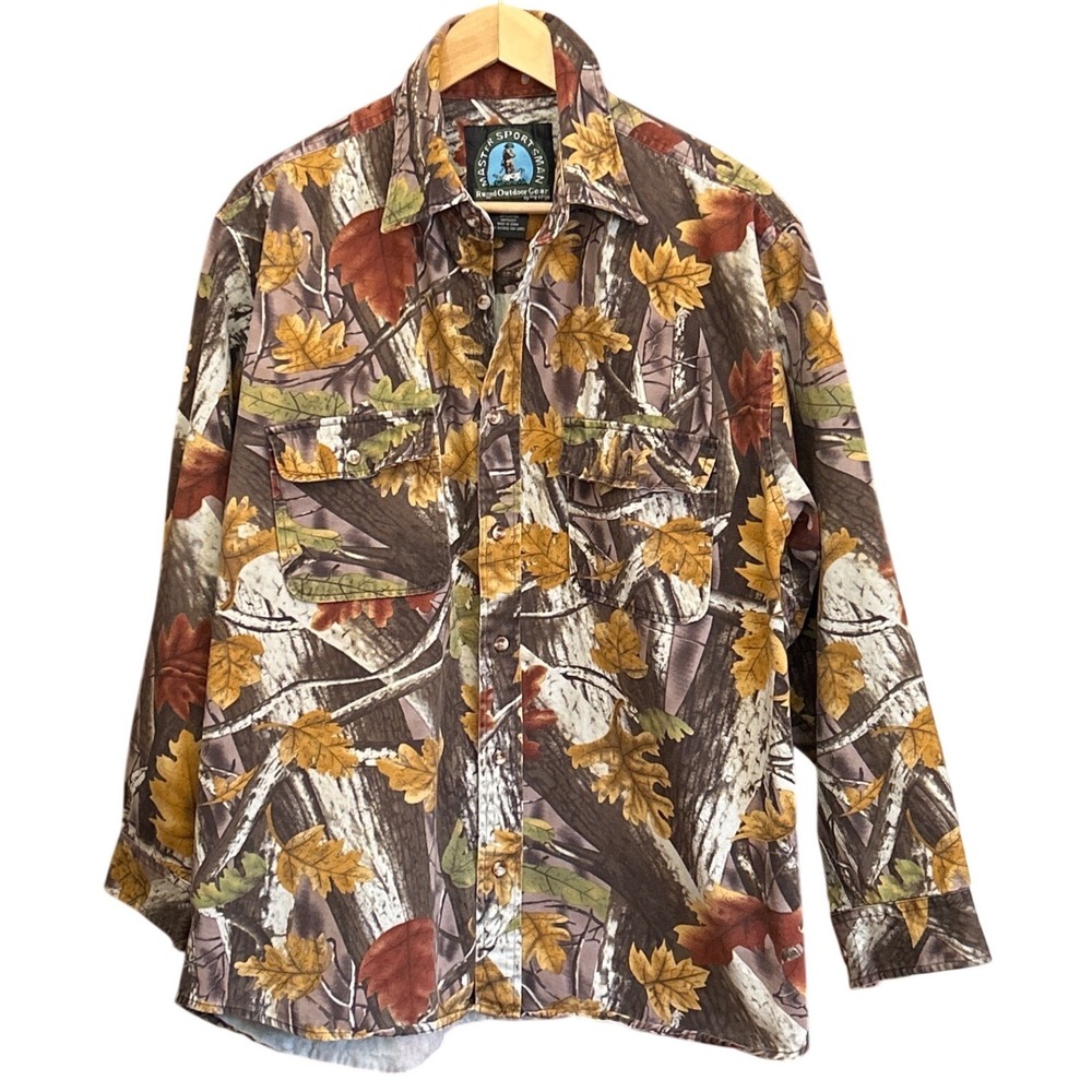Vintage 90s Master Sportsman Camo Button Down Gorpcore Cabincore